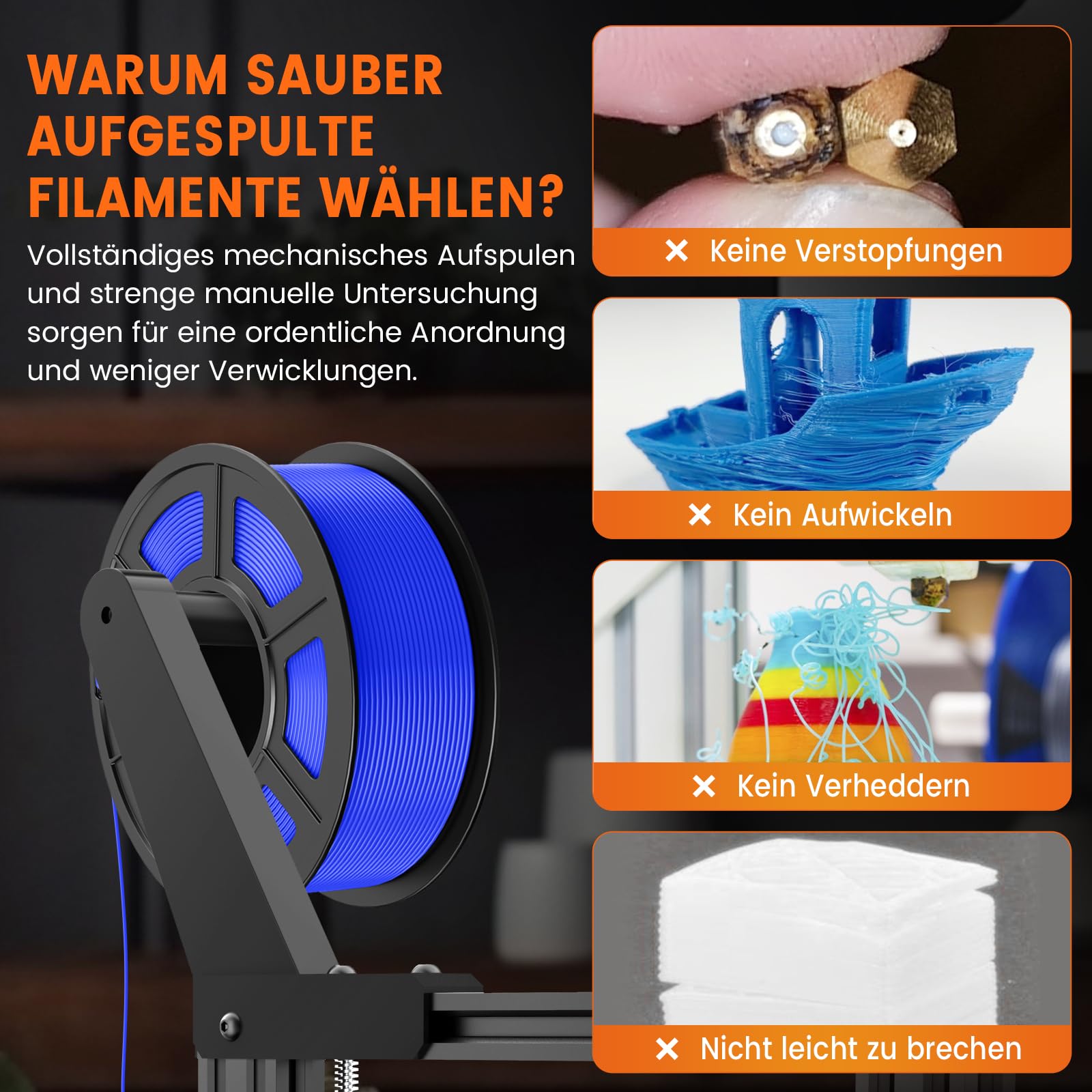 TECBEARS PETG Filament 1.75 mm Schwarz, Stärker Zähigkeit PETG 3D Drucker Filament, 1kg Spule, Maßgenauigkeit +/- 0,02 mm, Kompatibel mit FDM Drucker