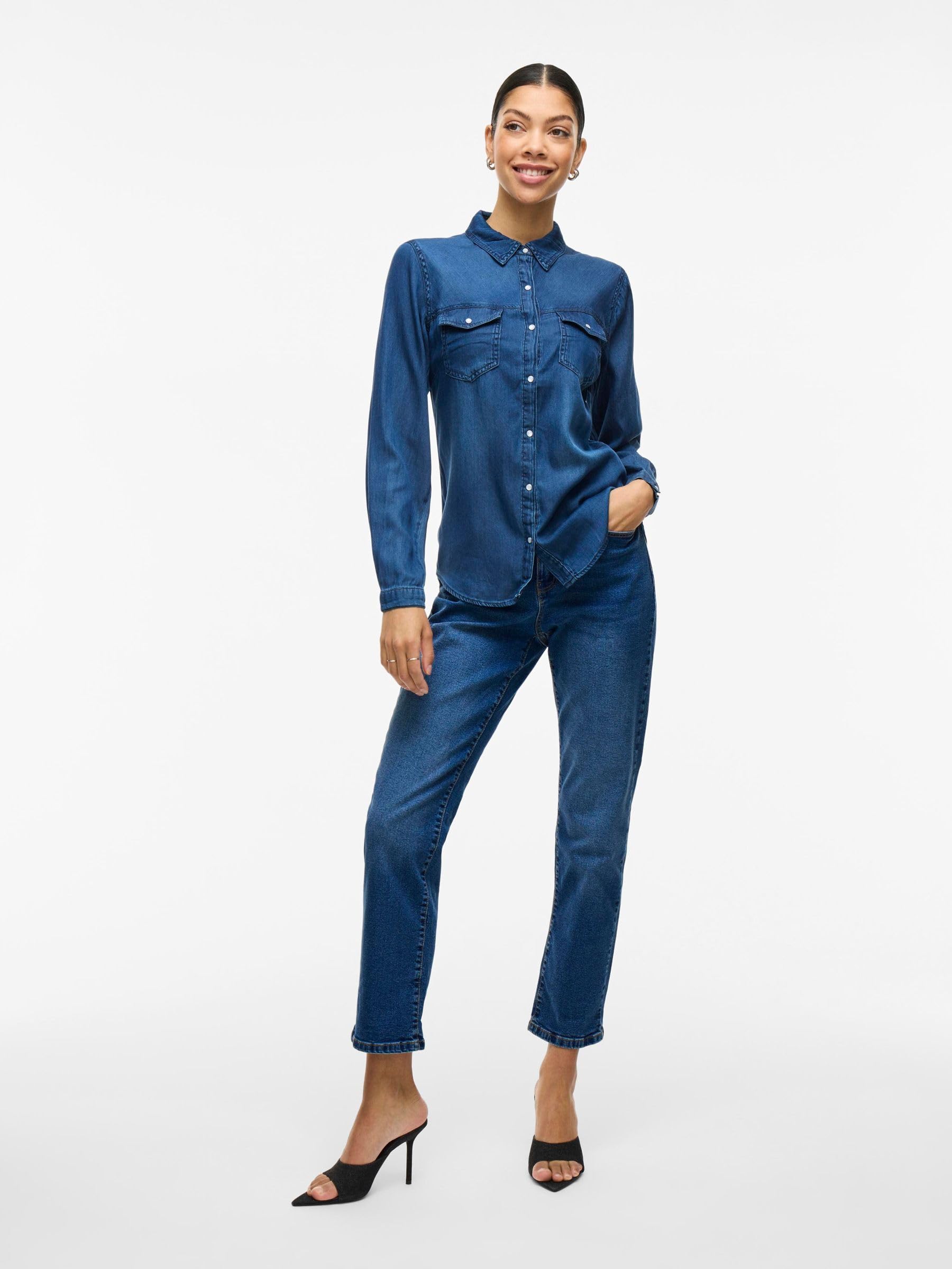 Vila Vibista Denim Shirt/Su-Noos 14033008 pour Femme