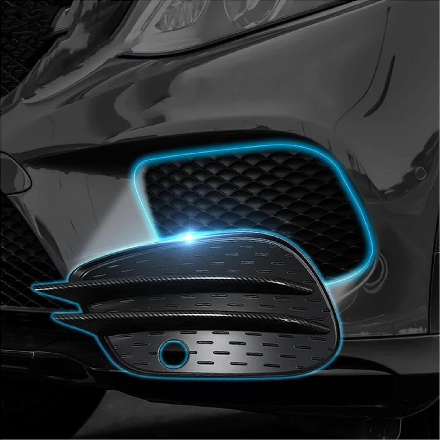 Front Bumper Fog Light Grille Trim Fog Light Cover For Mercedes For Benz Gle Gls For Coupe W166 X166 C292