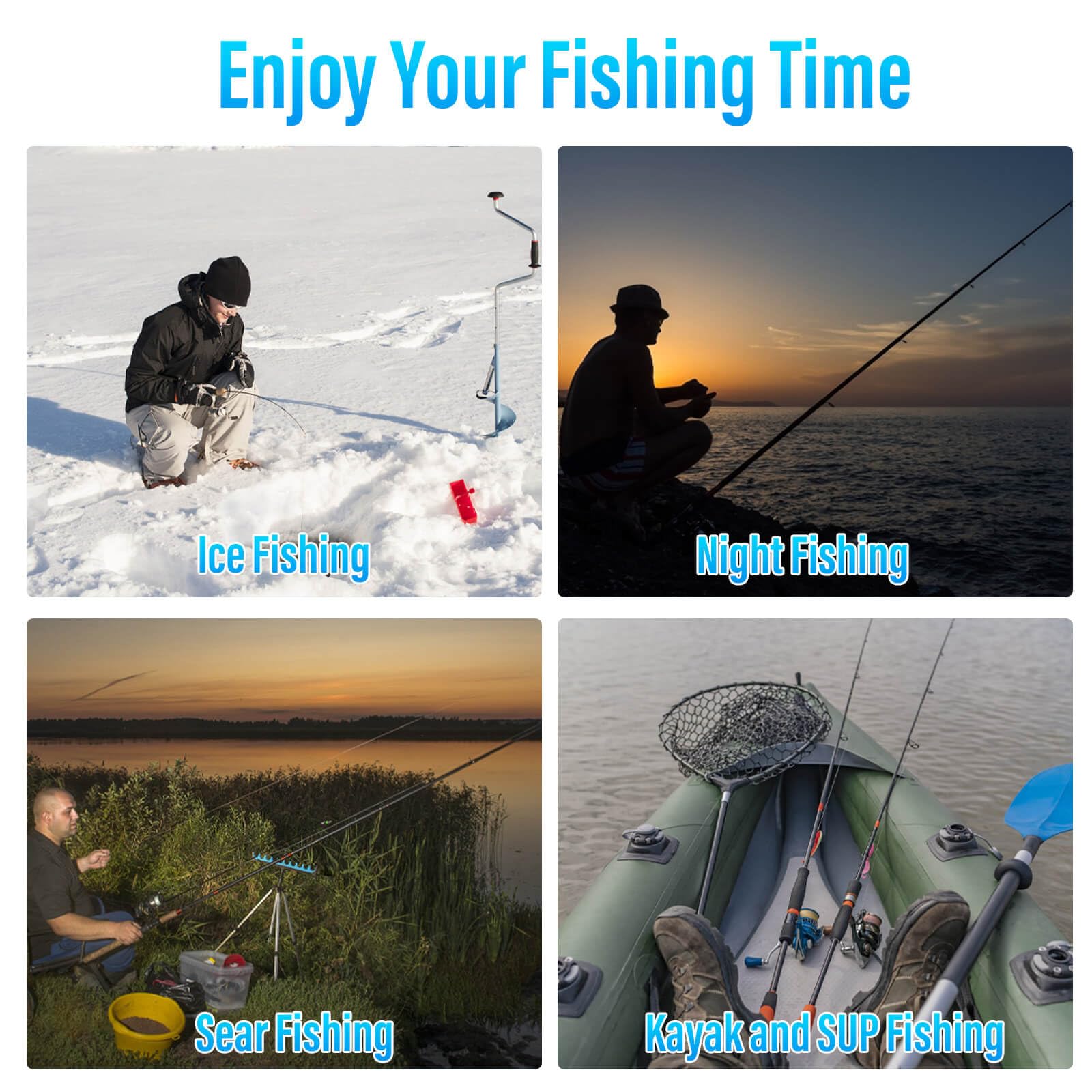 Caméra de pêche sous-marine, écran LCD de 4,3 pouces et objectif HD amélioré pour la pêche sur glace, lac, bateau, kayak, caméra de pêche étanche avec vision nocturne infrarouge, détecteur de poissons