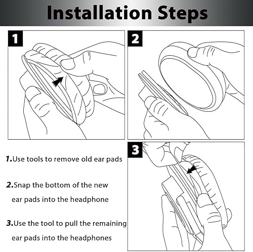 Miniatura 7 de WH-CH710N - Almohadillas de repuesto para auriculares Sony WH-CH700N, WH-CH710N, WH-CH720N, WH-CH720N, almohadillas para los oídos con espuma