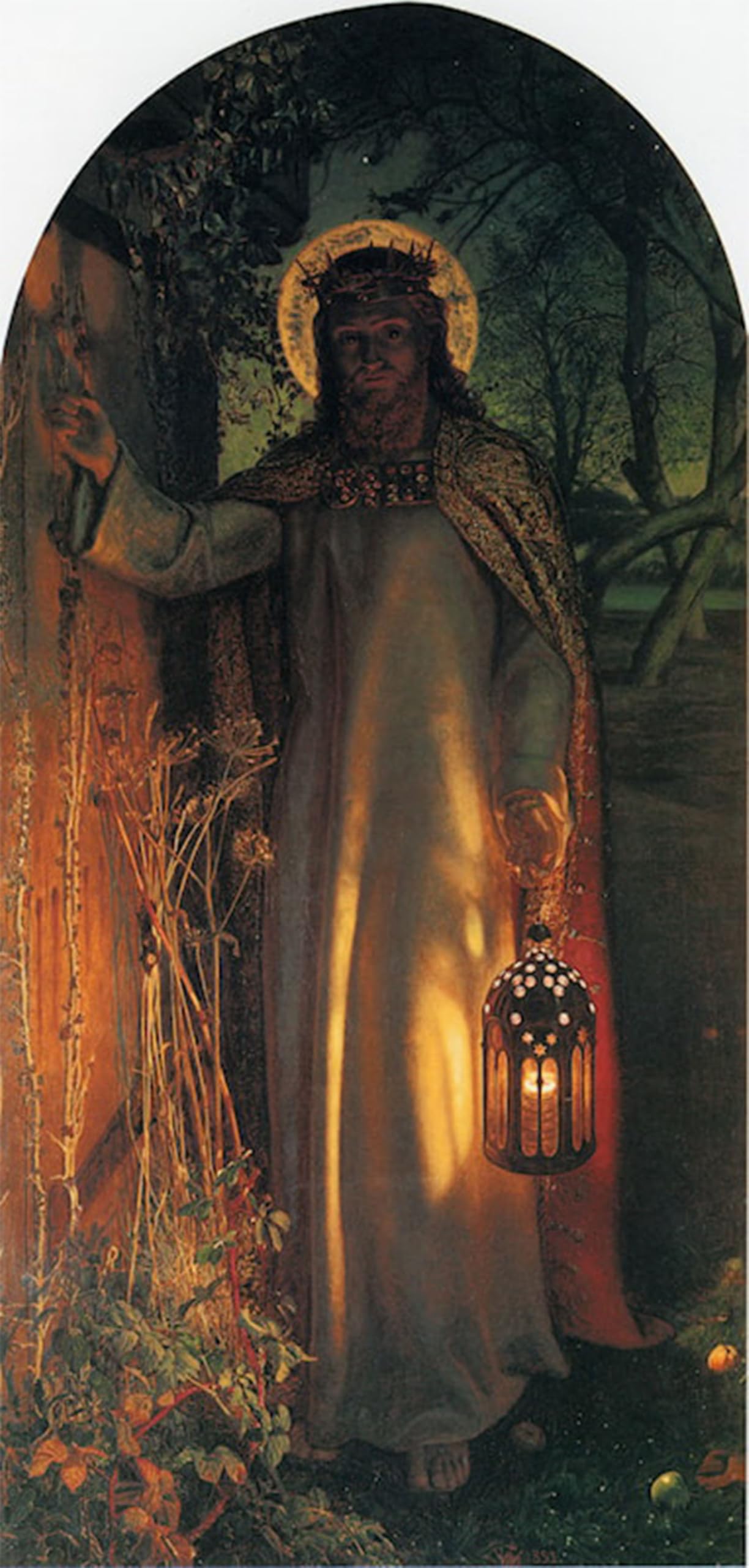 ARTXLXXBN Famous Art Print Poster Vintage Wall Art the Light of the World by William Holman Hunt Canvas Art Poster for Home Decor 60x90cm
