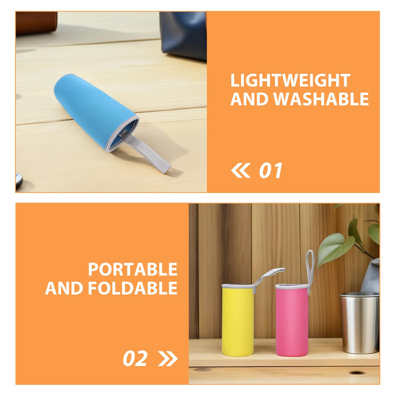 Funda térmica para 15 botellas: vaso de vidrio aislante plegable de 593 ml con asa. Bolsa portátil para transportar botellas de agua deportivas para hombres y mujeres que practican