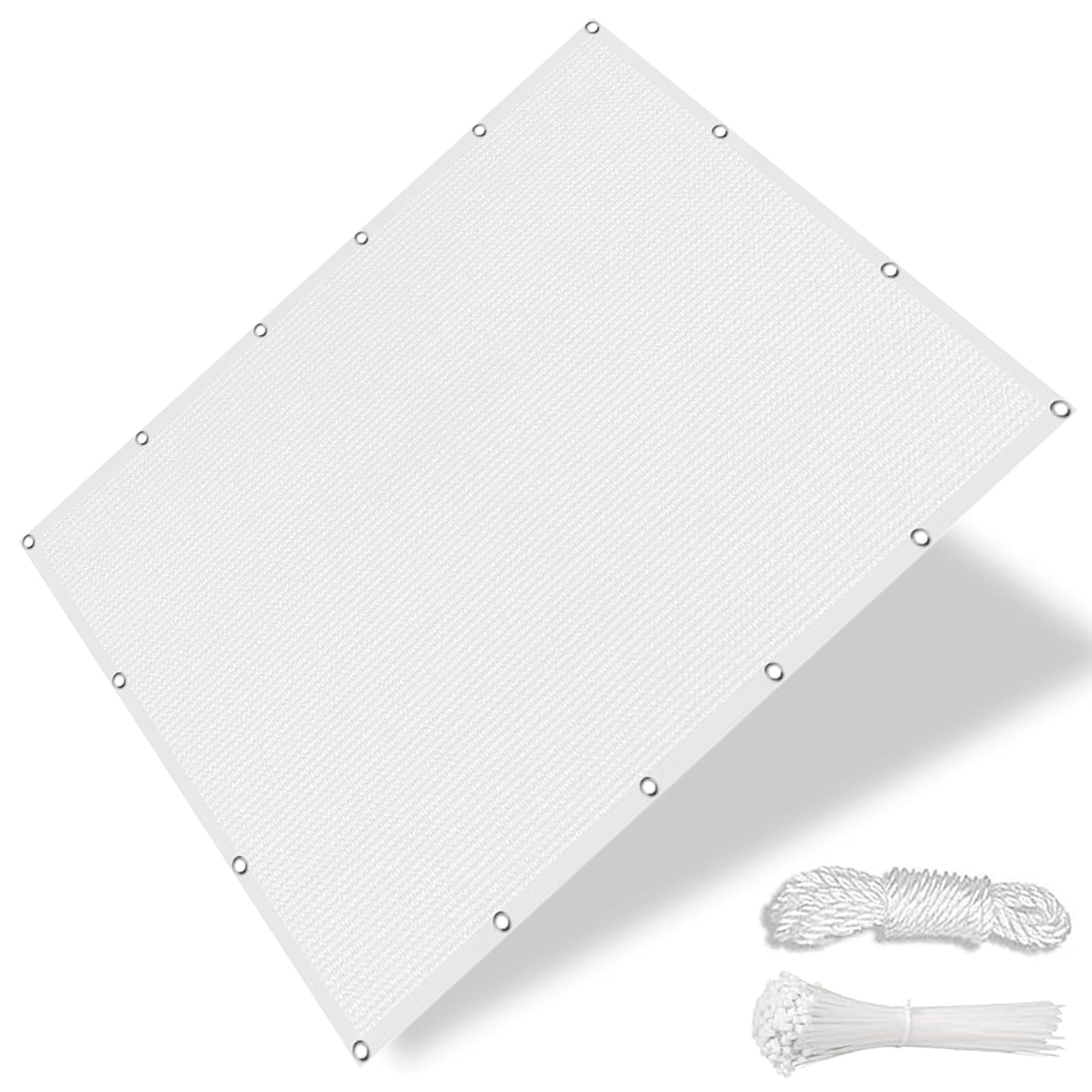KLGFBDC Durable Balcony Screen 230x390cm Breathable Sunshade & Wind Protection TearResistant Canopy for Balcony Garden TerraceWhite Sun Sail Shade