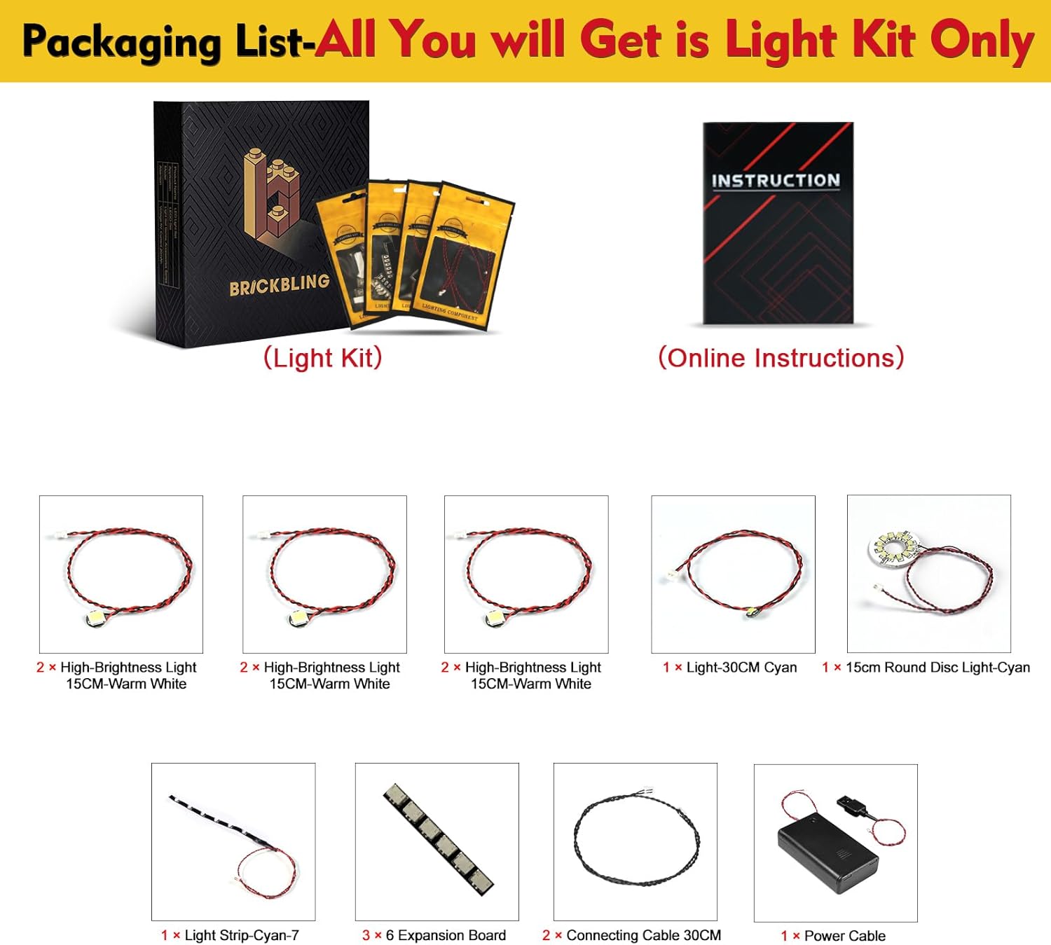 BrickBling LED Light Compatible with Lego Iron Man Mark 3 Collectors' Edition, Creative Lighting Kit Compatible with Lego 76344 - Not Come with Model (Classic Version)