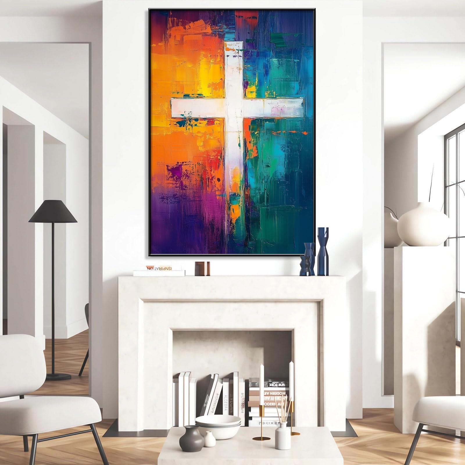 Abstract Cross Paintings On Canvas