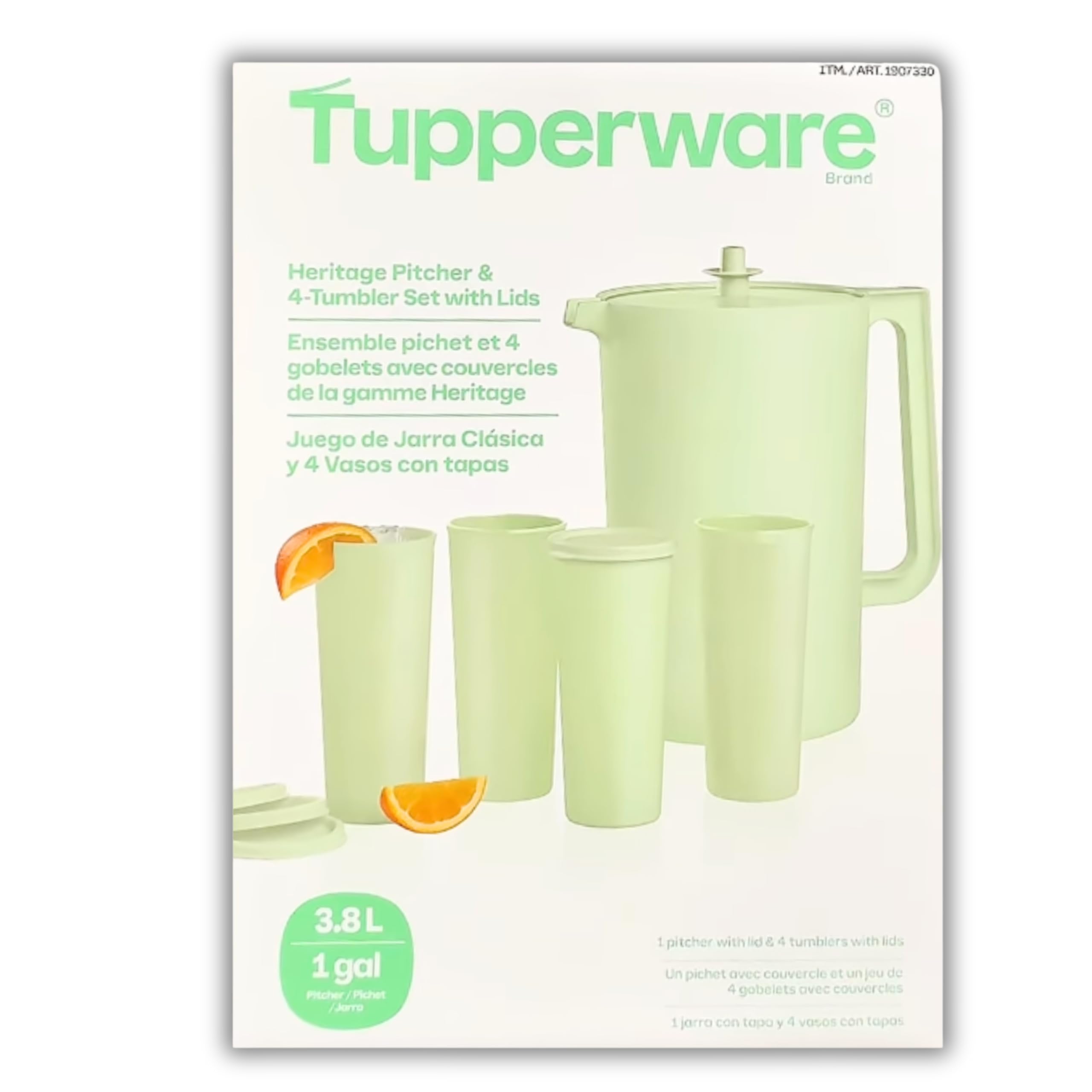 Amazon.com: Tupperware Heritage Pitcher and 4-Tumbler Set with
