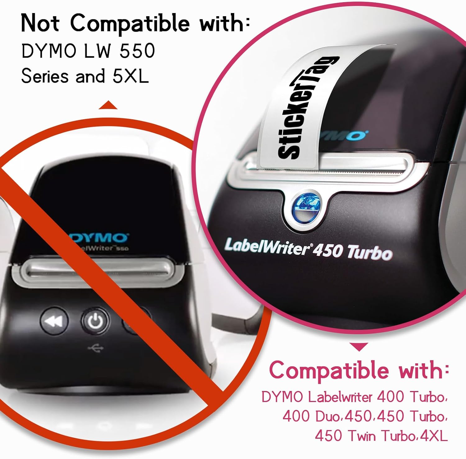 16 Rolls Compatible for Dymo 30258 (2-1/8" x 2-3/4") Shipping Labels, Direct Thermal Labels Perforated Compatible with Dymo Labelwriter 450, 450 Turbo, 4XL, Rollo & Zebra Desktop Printers - Image 5