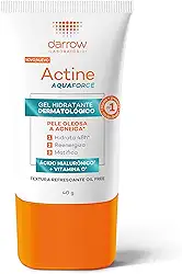 Darrow Actine Aquaforce Gel Hidratante Dermatológico Facial desenvolvido para as peles oleosas com Ácido Hialurônico e Vitamina C que Hidrata 48h, Controla Oleosidade e Matifica a Pele, 40g
