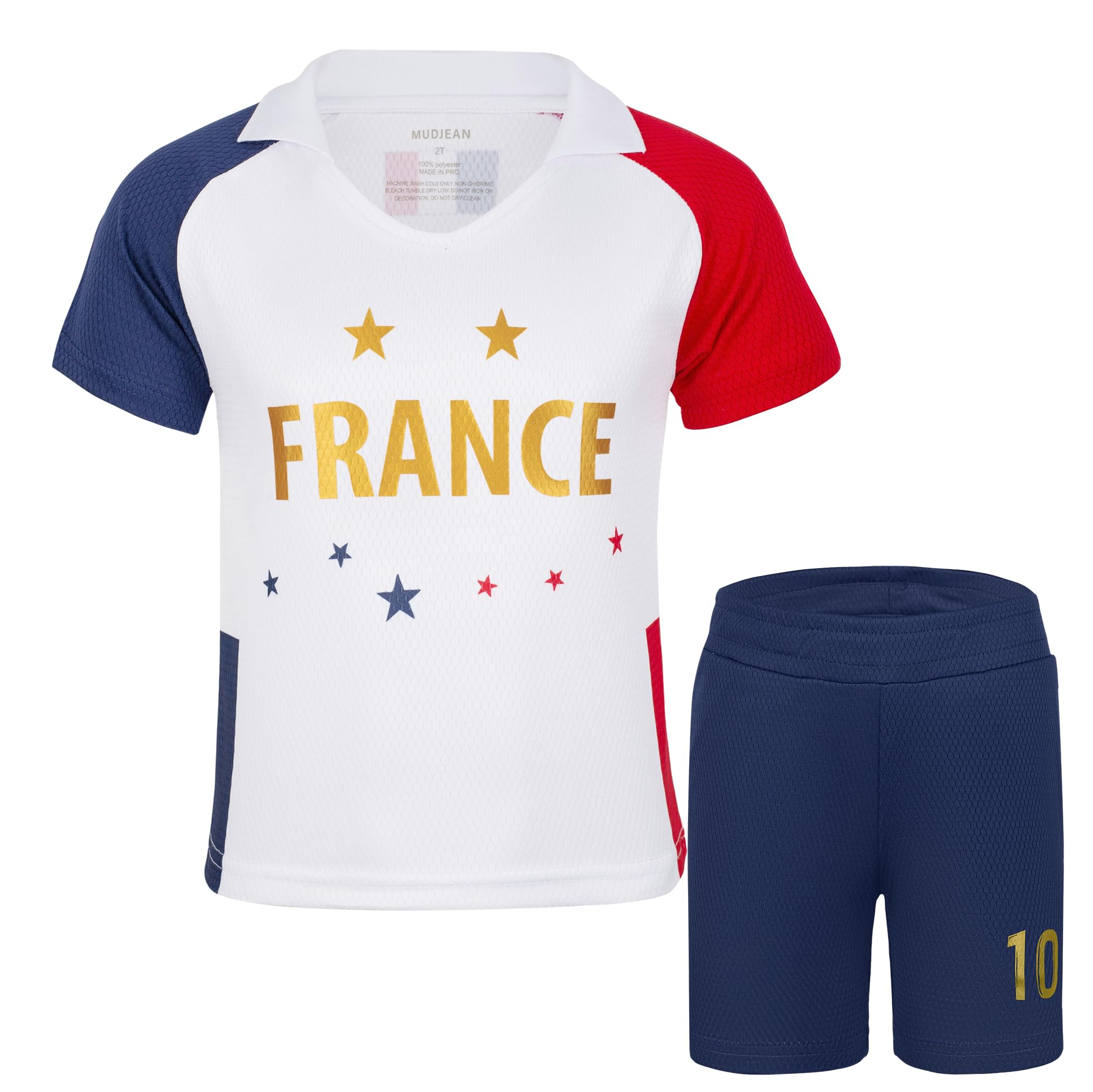 Unisex Kids Soccer Jersey and Shorts Kit 2-Piece Set Boys Girls Football Outfits for Little Athlete 2-14 Years
