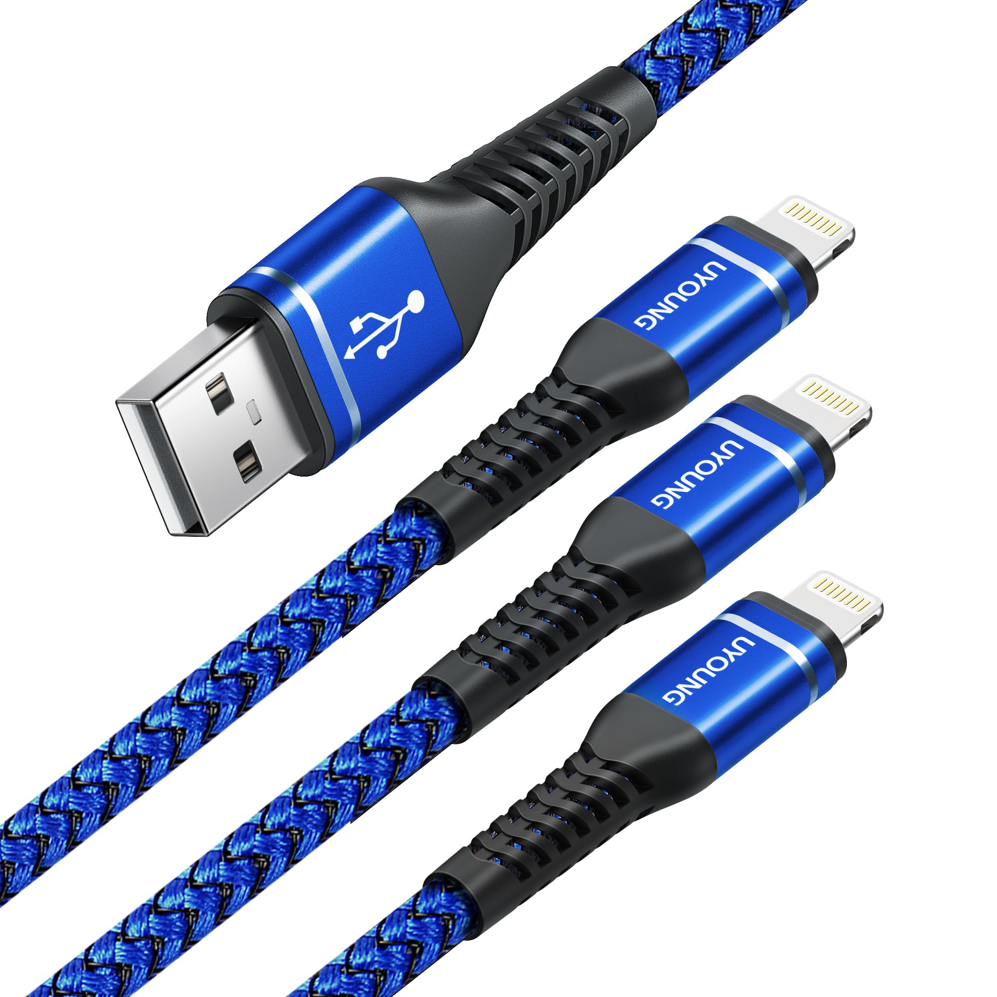 Amazon.co.jp: Lightntingケーブル 2M iPhone 充電ケーブル 3本 USB-A