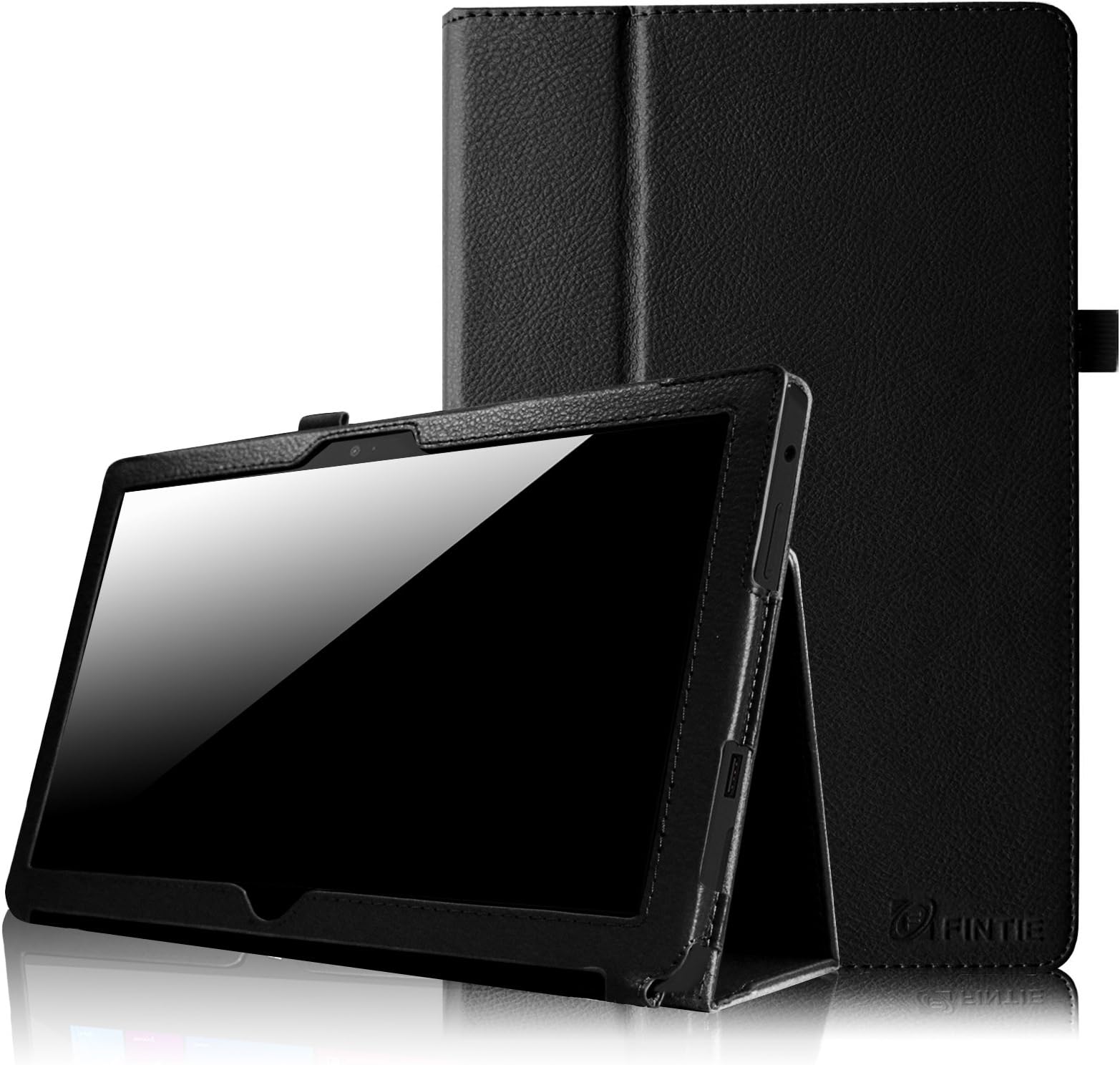 Fintie Folio Case for Microsoft Surface RT/Surface 2 10.6 inch Tablet Slim Fit with Stylus Holder (Does Not Fit Windows 8 Pro Version) - Black