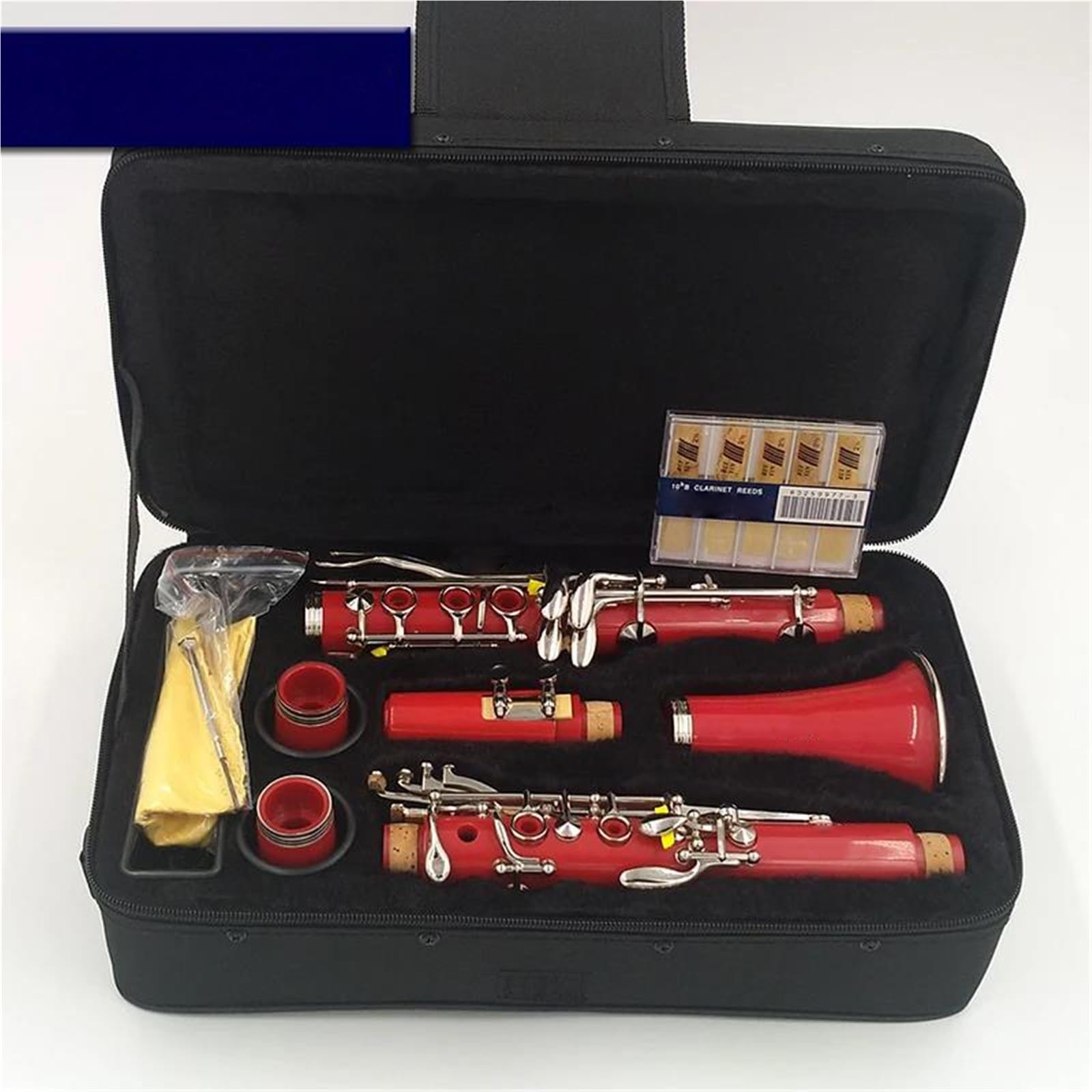 Clarinete Bb 17 Teclas Material Del Cuerpo ABS Instrumentos Musicales De Viento Madera Rendimiento Profesional(E102)