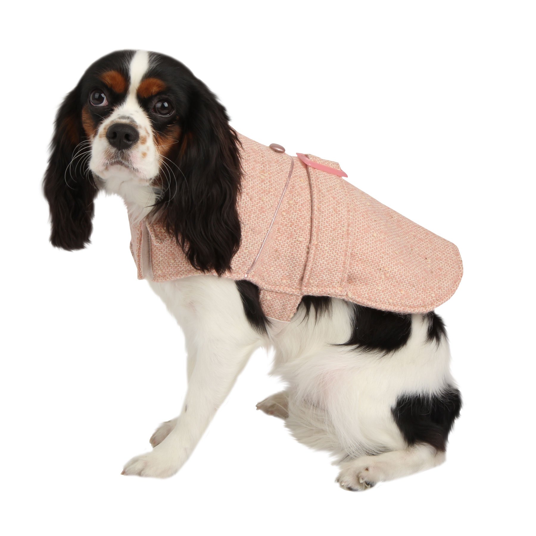 Puppia Popette Winter Dog Coat, Small, Pink, Grey - Image 4