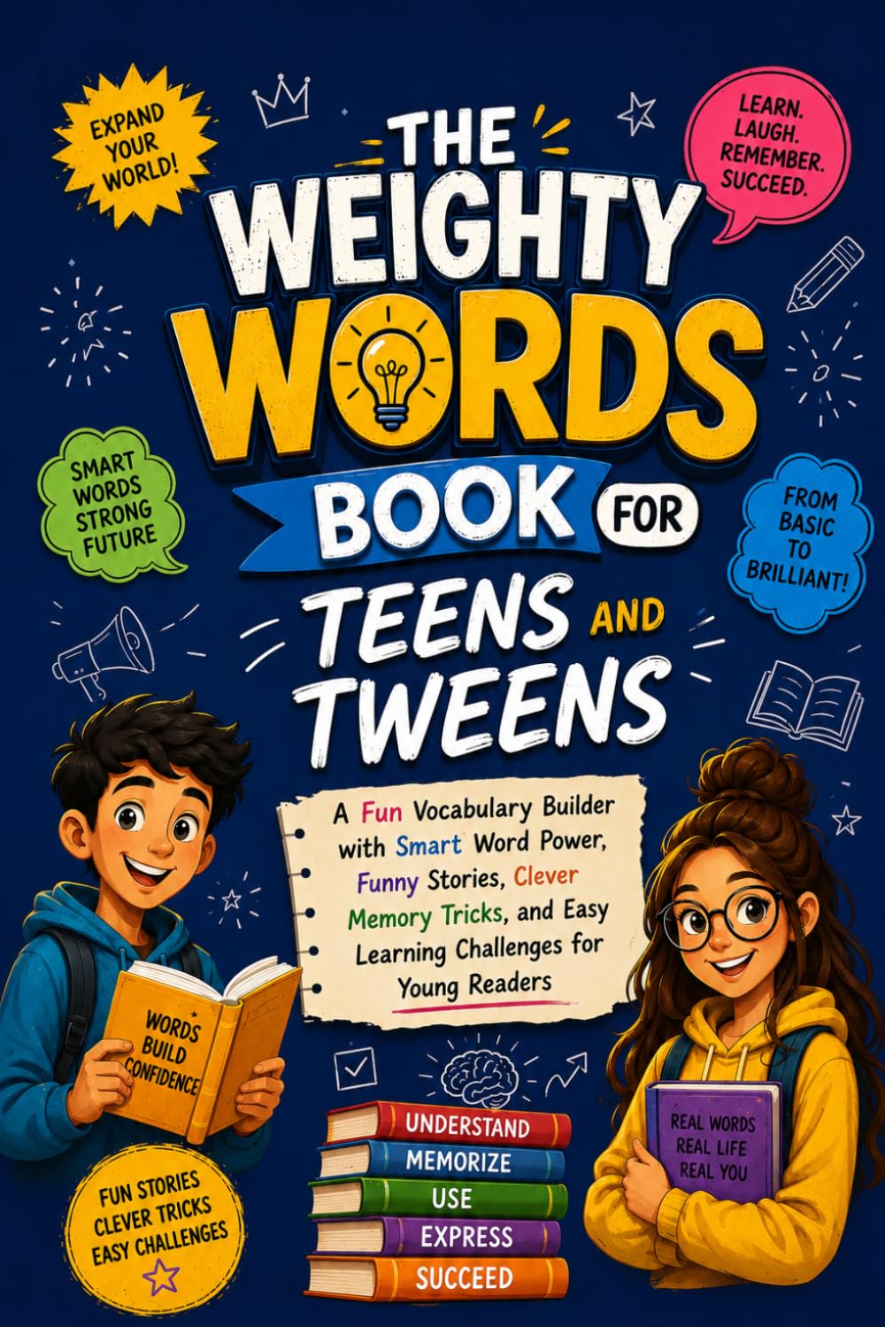 THE WEIGHTY WORDS BOOK FOR TEENS AND TWEENS: A Fun Vocabulary Builder with Smart Word Power, Funny Stories, Clever Memory Tricks, and Easy Learning Challenges for Young Readers