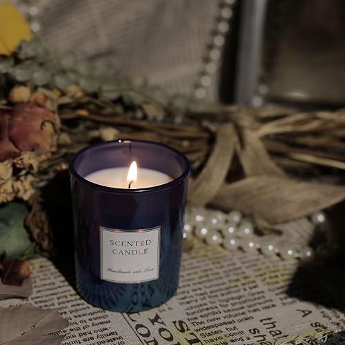 Miniatura 5 de CandMak Tarros para velas, paquete de 6 recipientes de vidrio vacíos de 6 onzas, tarros a granel con tapas transparentes para hacer velas (6 colores)