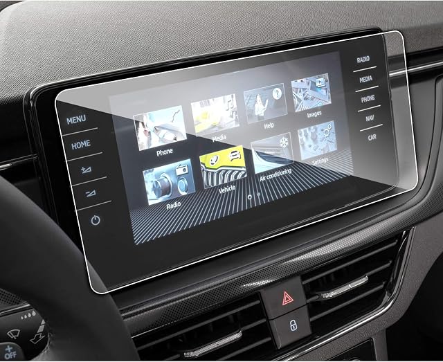 YEE PIN Kompatybilna z nawigacją 2020, 2021-2023, Skoda Kamiq, Skoda Scal, folia ochronna na wyświetlacz GPS, szkło hartowane, ochrona przed zarysowaniami, ochrona przed odciskami palców, akcesoria samochodowe 9,2 cala