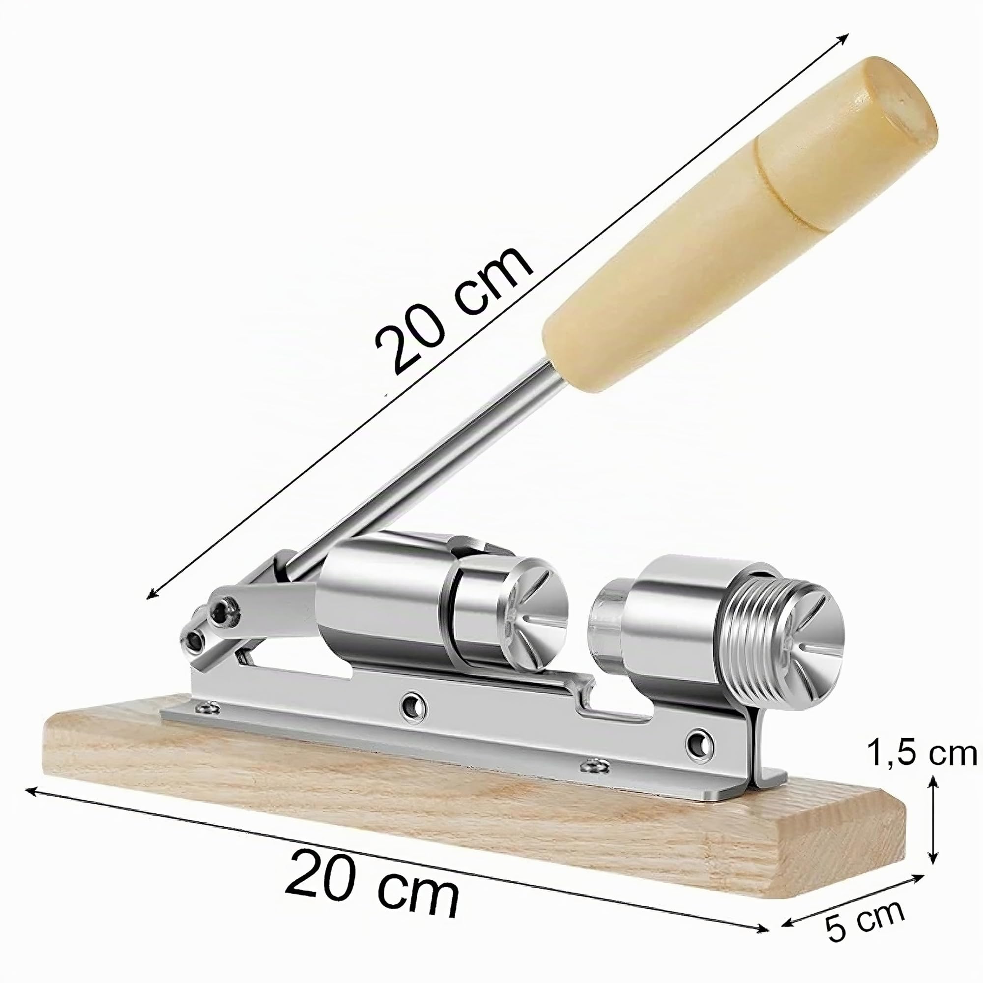 Retoo Casse-Noix en Acier, Ajustement À La Taille des Noix, Support en Bois, Casse-Noisettes Très Solide Et Résistant, Casse Noisette Multifonctionnel, pour Les Noisettes, Les Noix, Les Homards
