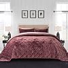 EVERGRACE Luxury Velvet Quilt Set Queen Size, Diamond Quilted Lightweight Velvet Comforter for All Season, Ultra Soft Oversized Bedspread Coverlet Bedding Set with 2 Pillow Shams, Dark Green | Luxe Velvet, Soft, Opulent Sheen, Beautiful Colors, Oversized, Oeko-Tex Certified