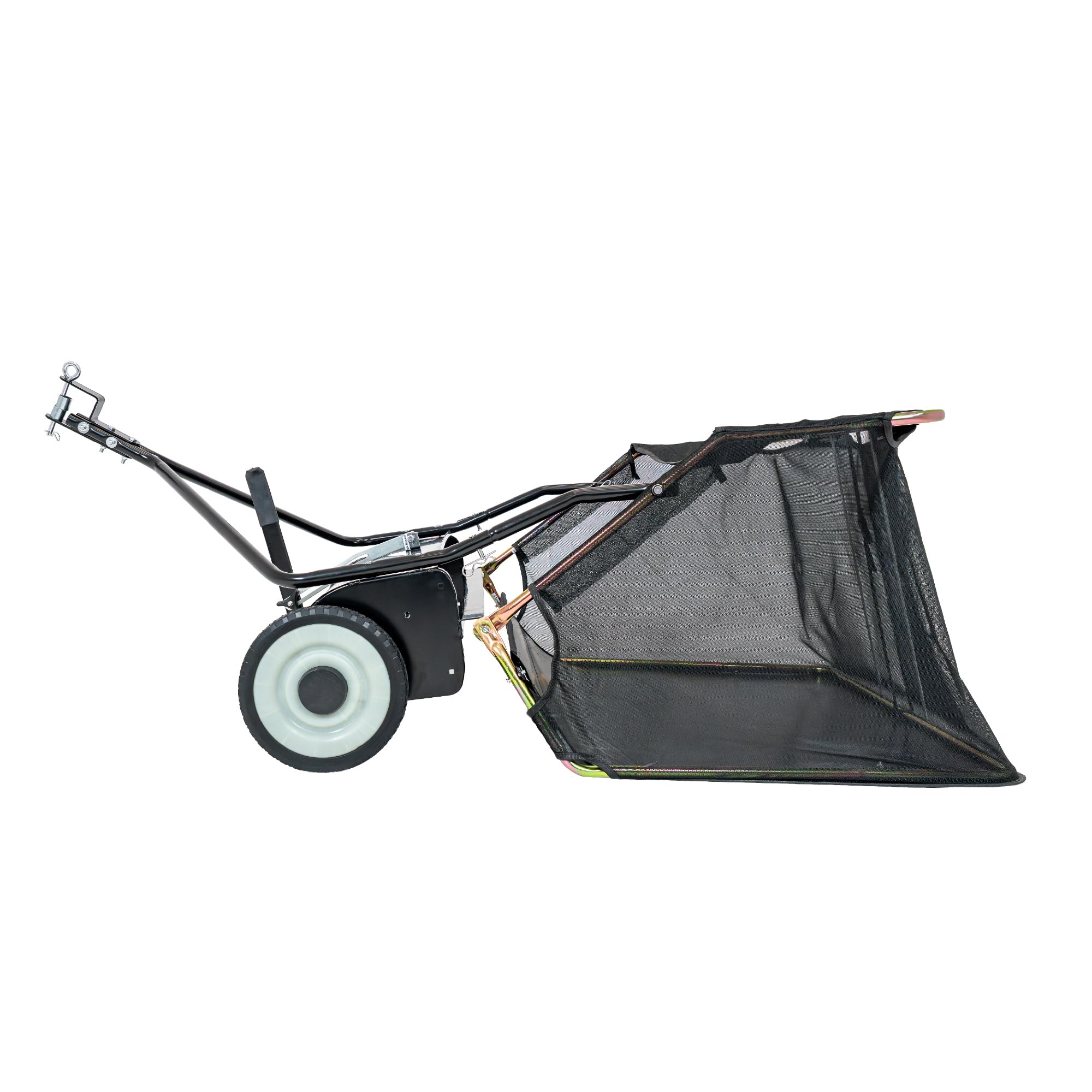 Raccoglitore foglie e prato HW-SWEEPER 370L, spazzatrice da giardino per trattorino e quad, larghezza 96 cm, spazzatrice rimorchio per foglie, erba, aghi e rifiuti da giardino
