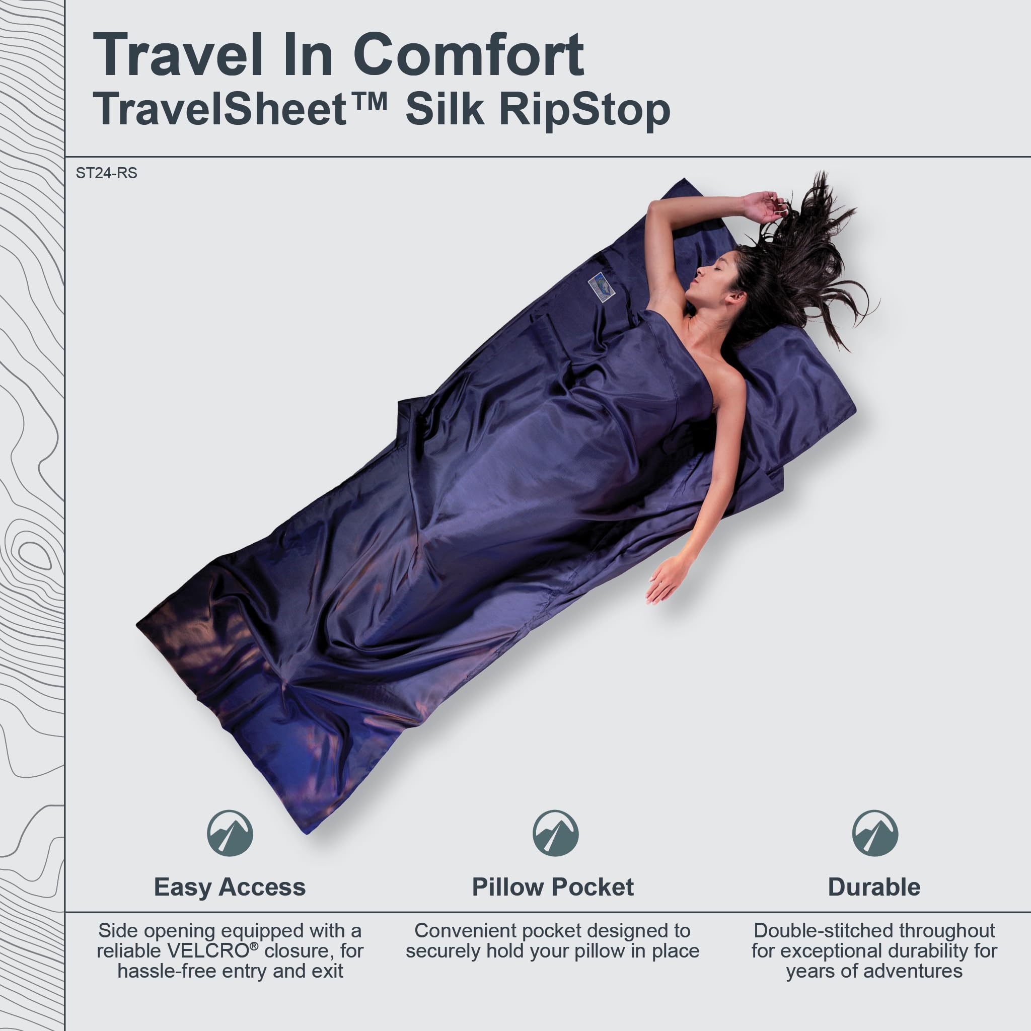 Amazon | Cocoon TravelSheet ripstop silk ブルー | COCOON