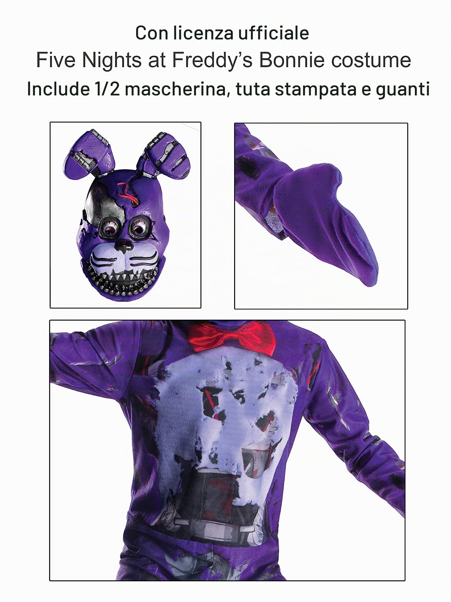 FIVE NIGHTS AT FREDDY'S Nightmare Bonnie Costume Child
