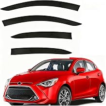 Window Visors Rain Guards for Toyota Yaris iA Hatchback 2016 2017 2018 2019 2020, Window Visor Shields Vent Deflector Shade Wind Side Vent Rain Guard Sun Rain Shades