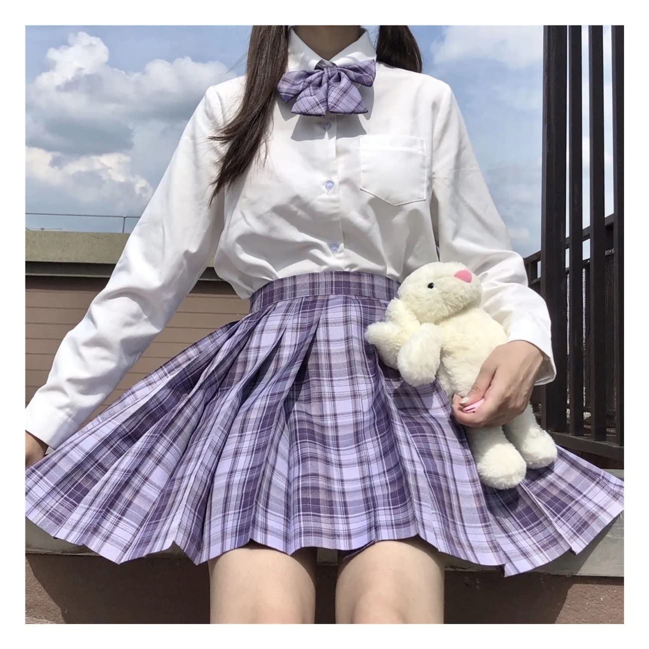 Amazon.co.jp: 学生服 チェックスカート レディース ハイウエスト 