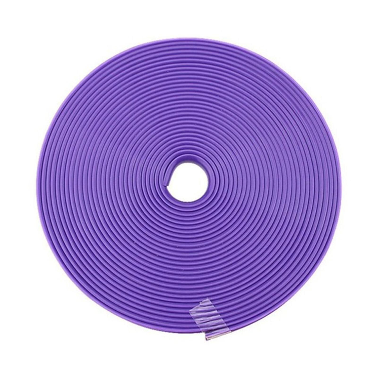 Ride2joy Car Alloy Wheel Hub Rim Ring Tyre Guard Edge Protector Sticker Decorative Strip (Purple)