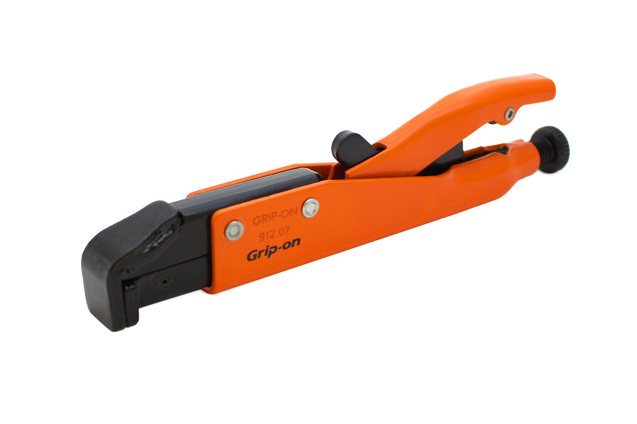Grip-On 91207 7-Inch Axial Grip L-Shaped Locking Pliers in Orange Epoxy