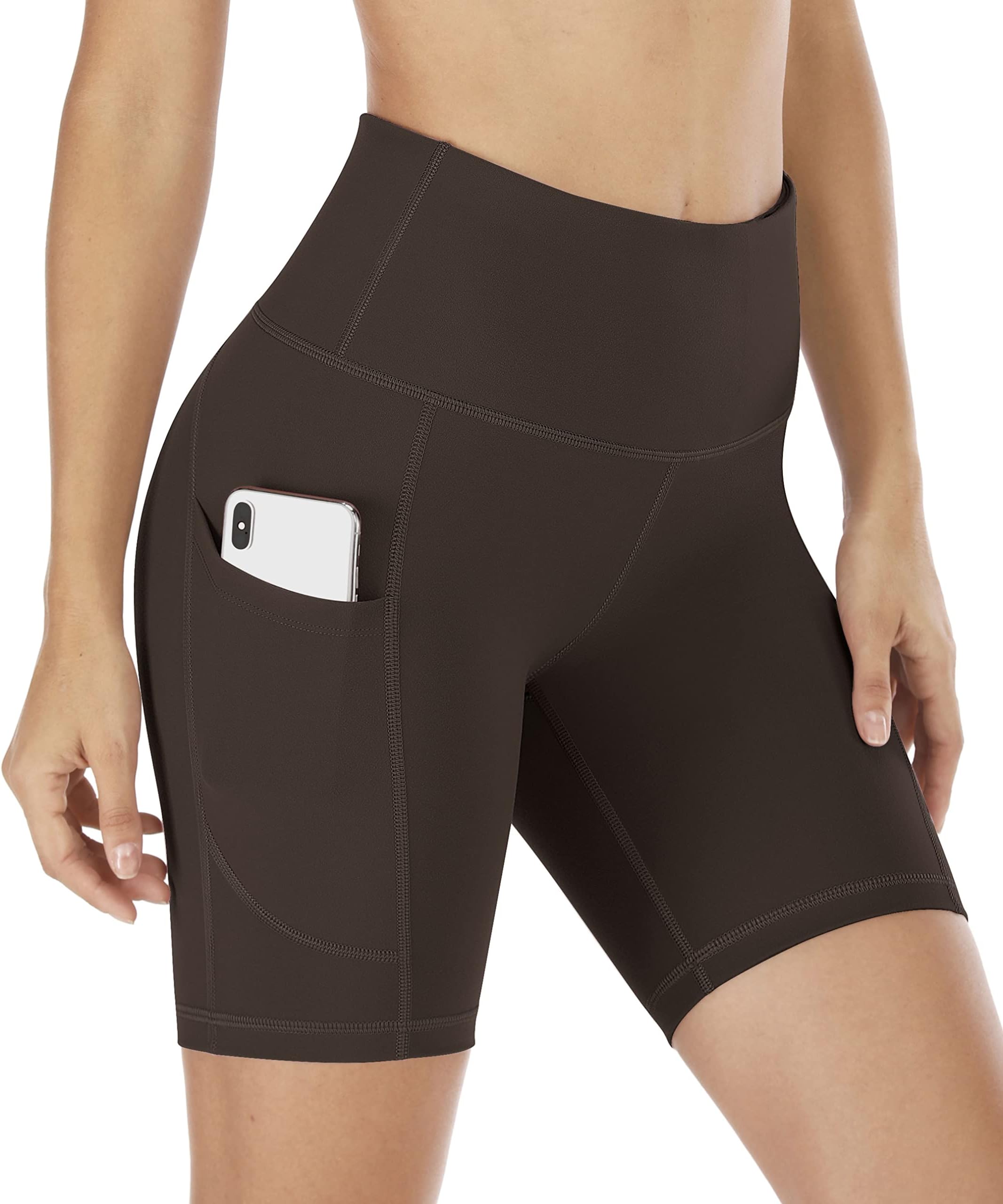 IUGABiker Shorts Women 6" Workout Shorts Women with Pockets High Waisted Yoga Running Gym Spandex Compression Shorts