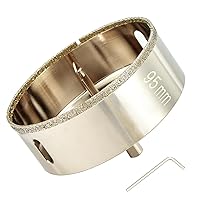 Vista 15 de Sierra perforadora de diamante de 1 3/4 pulgadas con broca piloto, sierra de agujero para azulejos de 1.75 pulgadas con broca central para mármol