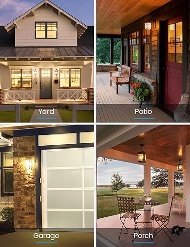 Miniatura 8 de Aovpex Bombillas LED del anochecer al amanecer para exteriores, 13 W ultra brillantes (equivalente a 100 W), bombilla blanca suave de 2700 Kelvin,