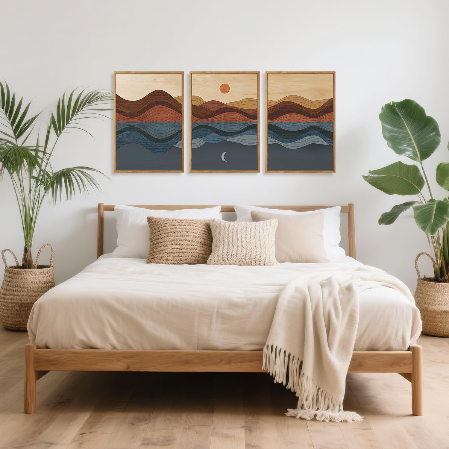 CHDITB Mountain Frame Canvas Wall Art, Nature themed office Wall Decor, country Scenic Art Spiritual Wall Painting, Vintage national park Mountains forest Art Prints for Living Room, Bedroom 16"x24"x3 — view 115