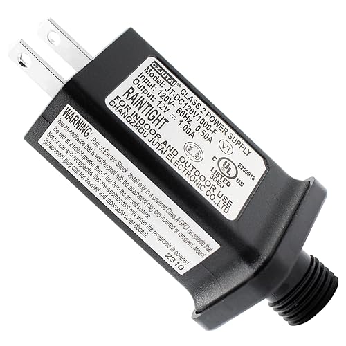 Miniatura 46 de 2 piezas de repuesto 12V 0.5A LED transformador JT-DC120V0500-C clase 2 fuente de alimentación IP44 controlador de luz LED transformador de bajo