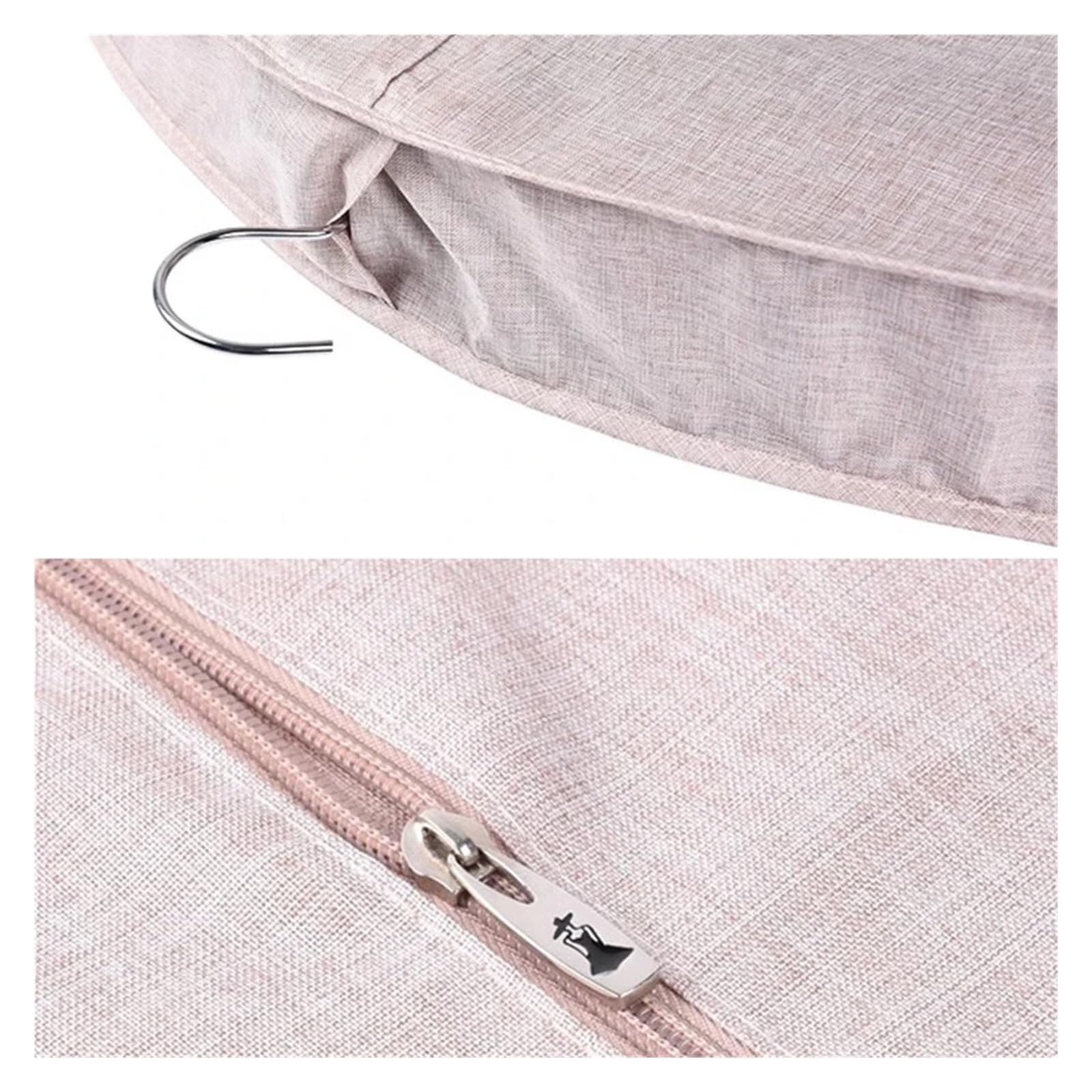 3PCS Kleidung Staub Abdeckung Hängen Organizer Kleiderschrank Bekleidungs ​​Kleid Mantel Taschen Mit Zipper Anzug Fall Staubdicht Kleidung Abdeckung Oxford Für Kleider Jacken Hemden Abendkleider(Gray