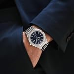 SAPPHERO Watches for Men Waterproof Men's Watch Stainless Steel Octagonal Date Quartz Fashion Clock Business Wristwatch Gift for Men Multiple Colors