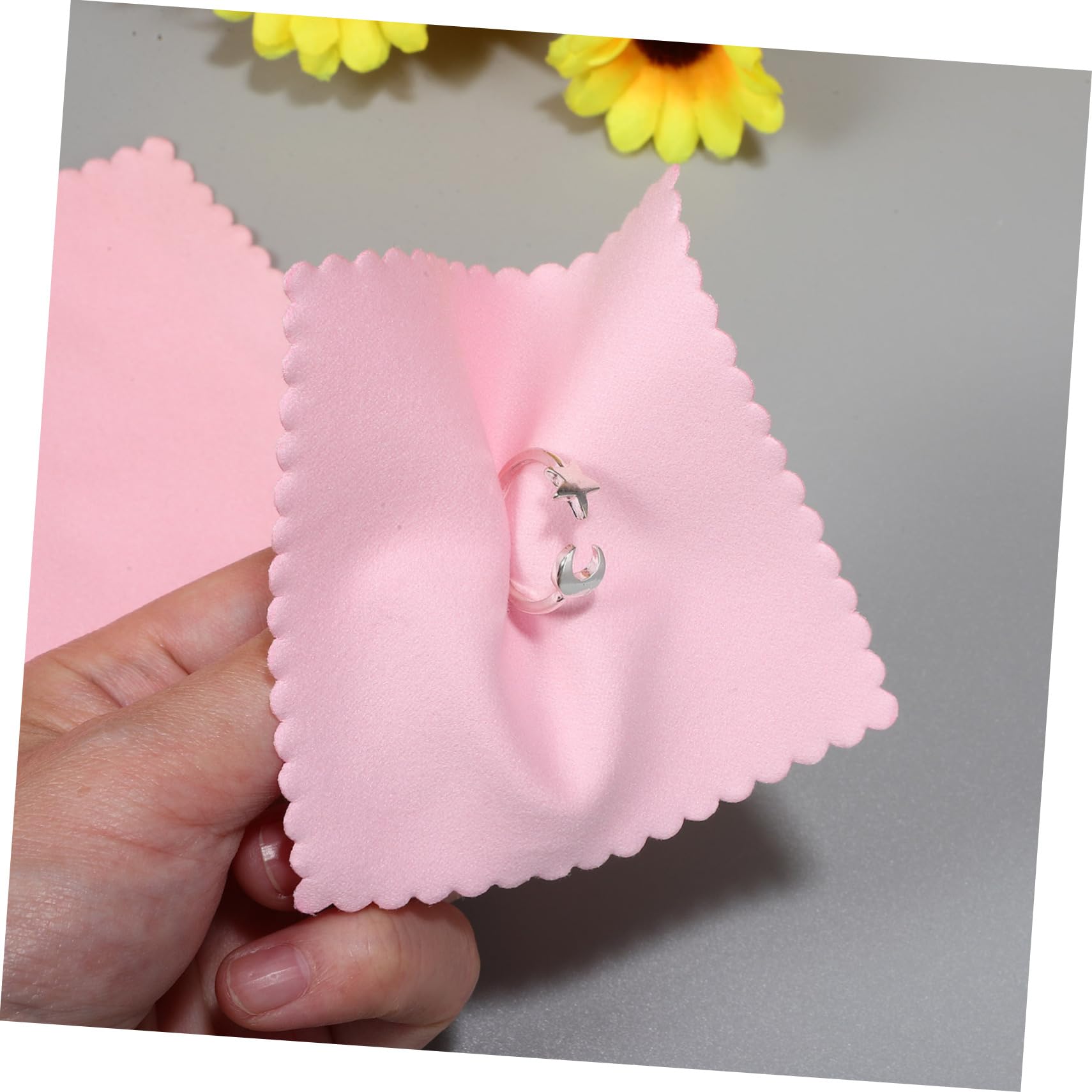 SHINEOFI 3 Set Soluzione Detergente per Gioielli Salviette per Lenti Orologi Occhiali Che Bloccano La Luce Pulitore per Anelli Panno per Occhiali Buffing Fibra Superfine Rosa 100 Pezzi * 3