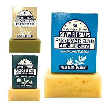 Handmade Natural Soap Bar - Baby & Sensitive Skin Bars. FOREVER, BOOTEA, CROSS - Plant-Based - Both Body & Face - Cruelty Free Pack of 3 4.5 oz/each