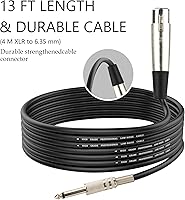 Vista 4 de Marengo Dynamic Vocal Microphone for Karaoke Speaker,Wired Handheld Mic with On and Off Switch and 13ft Detachable Cable