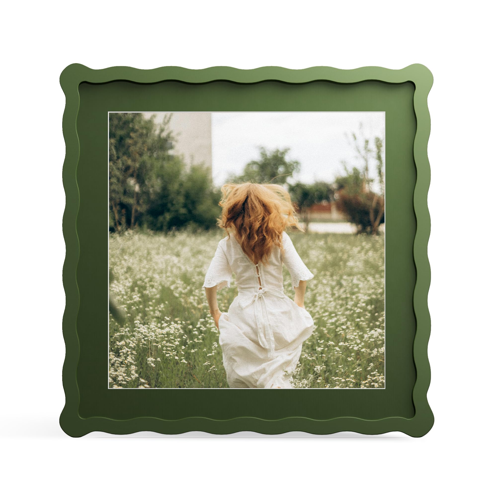 THKRLOF Wavy Edge Green Frame
