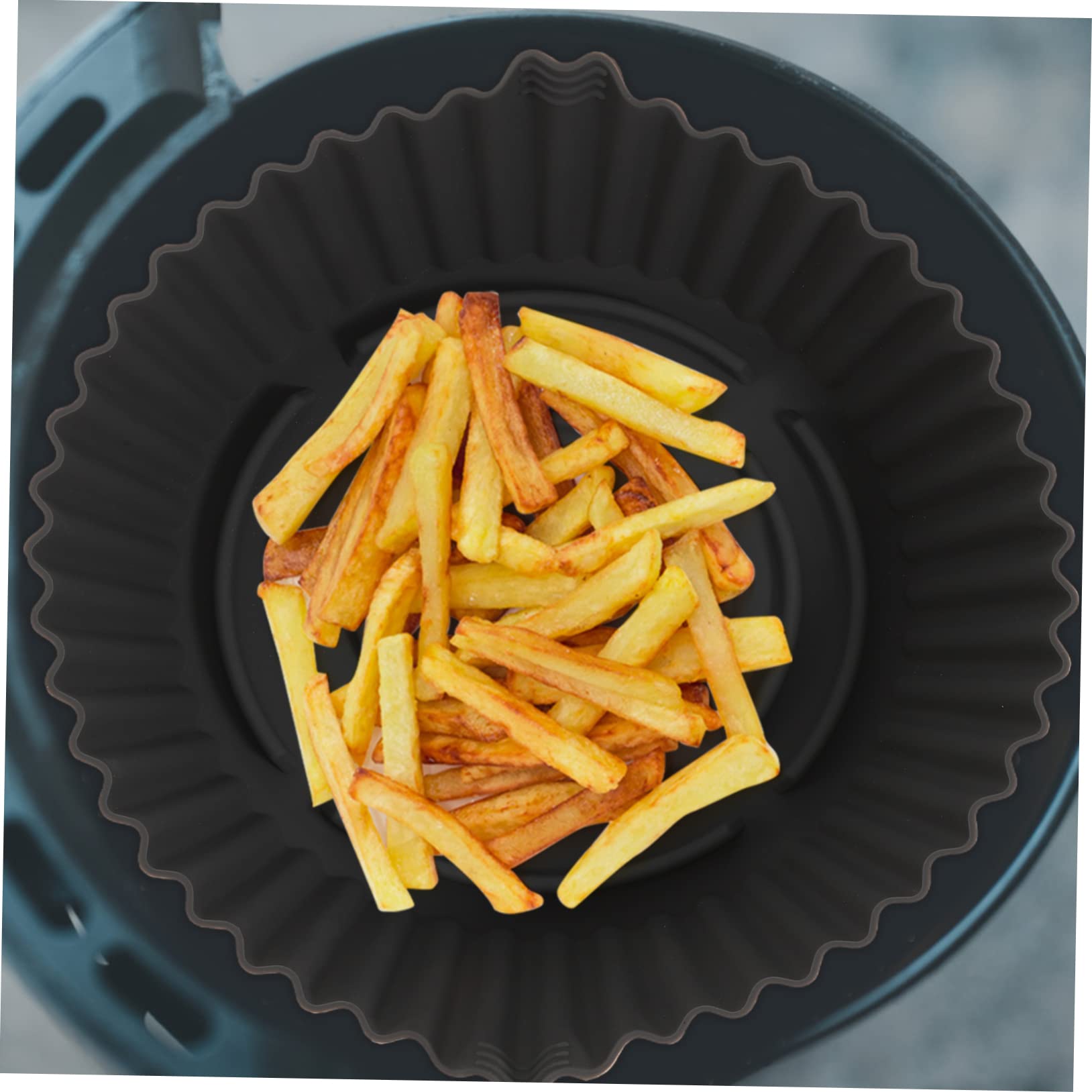 DECHOUS Professional Silicone Air Fryer Mat Non-stick Baking Liner for Easy Cleanup Reusable Cushion for Home and Restaurant Cooking for Chicken Wings Snacks and More