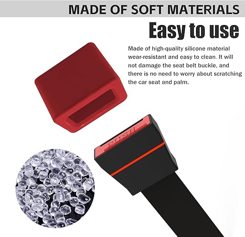 Miniatura 5 de 2 soportes para hebilla de cinturón de seguridad, refuerzo de hebilla de cinturón de seguridad de silicona, mantiene la hebilla del cinturón de