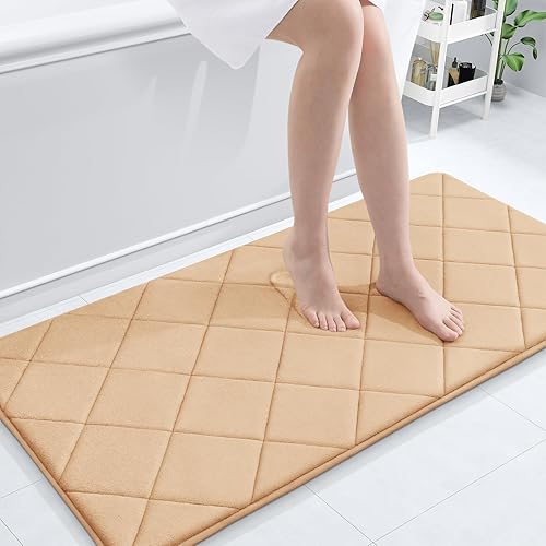 Miniatura 80 de OLANLY Tapete de baño de espuma viscoelástica de 24 x 16 pulgadas, ultra suave y absorbente, lavable a máquina, cómodo tapete de baño para suelo de