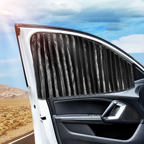 Miniatura 14 de ZATOOTO Cortinas magnéticas para ventana lateral de automóvil, paquete de 4 cortinas magnéticas para privacidad para ventanas de automóvil