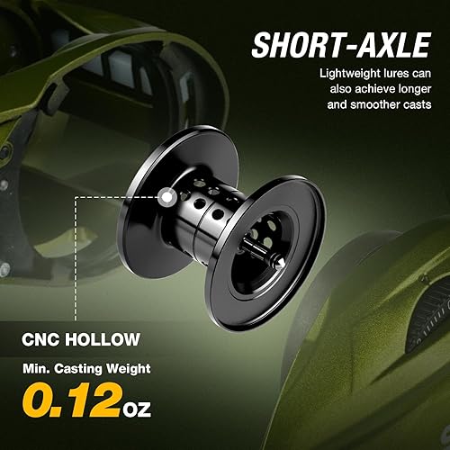 Miniatura 6 de Ghosthorn Fishing Rod and Reel Combo Dual Tip Fishing Pole Baitcasting Combo Ultra Light 2-Piece Rod with Natural Cork Handle for Freshwater