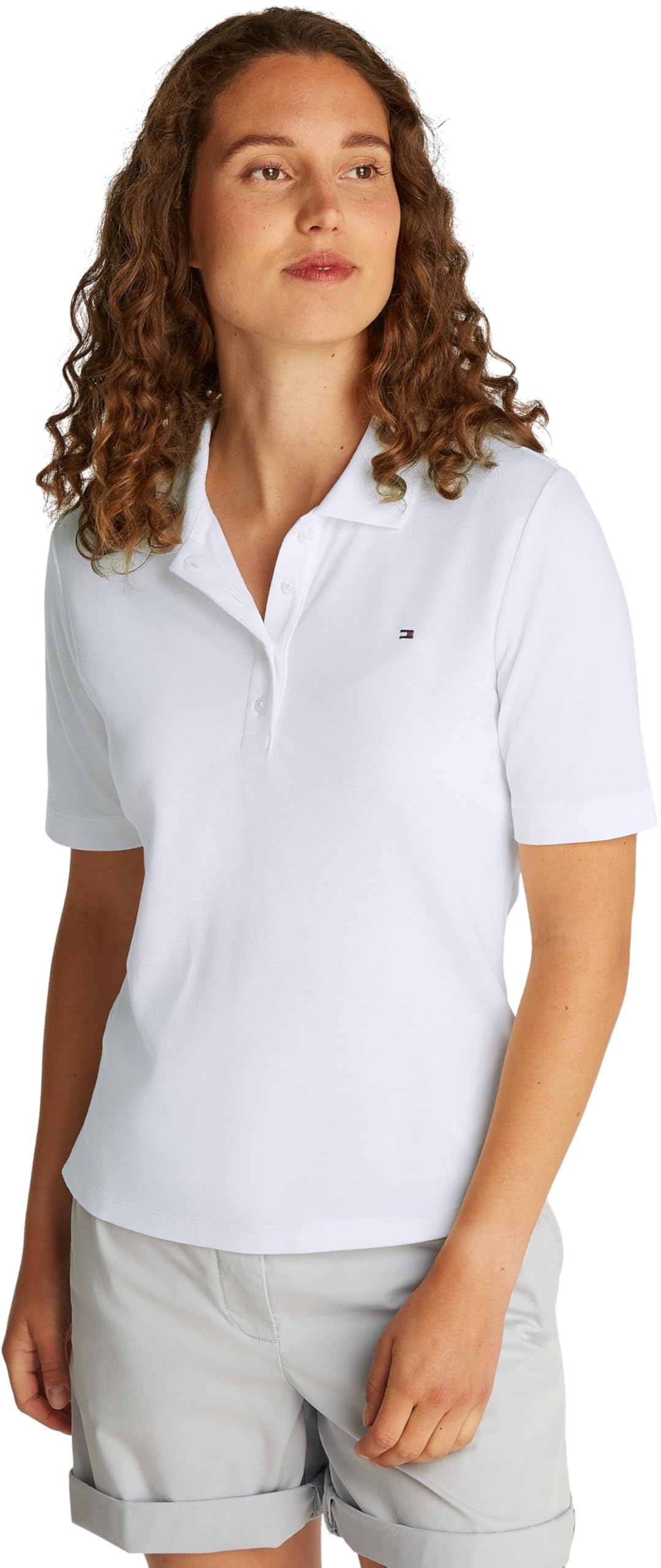 Tommy Hilfiger Damen Poloshirt Kurzarm Regular Fit