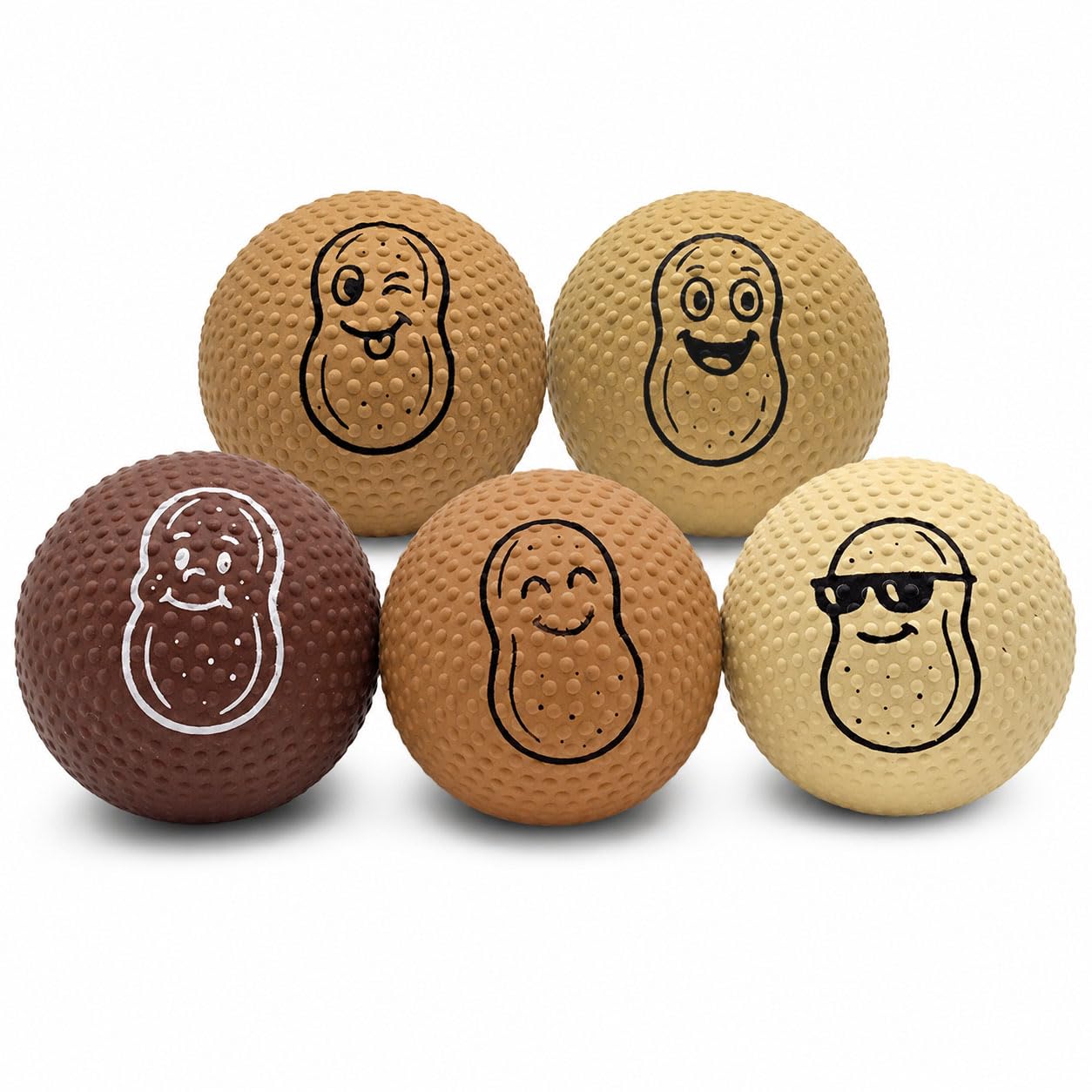 SPORTSPET Peanut Butter Scented High Bounce Dog Balls, PACK OF 5 — image 1