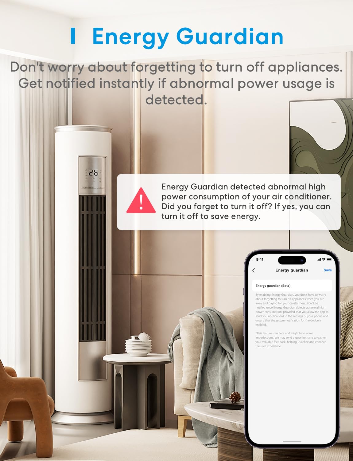 Meross Matter Inteligentne gniazdo zasilające, gniazdo Wi-Fi z licznikiem prądu, obsługa sterowania głosowego, zdalny dostęp, Apple Home, Alexa i Google, 16 A, 2 szt
