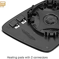 Vista 6 de X AUTOHAUX Espejo retrovisor izquierdo del lado del conductor con calefacción de vidrio de repuesto con placa trasera para Chevrolet Cruze 2016-2019